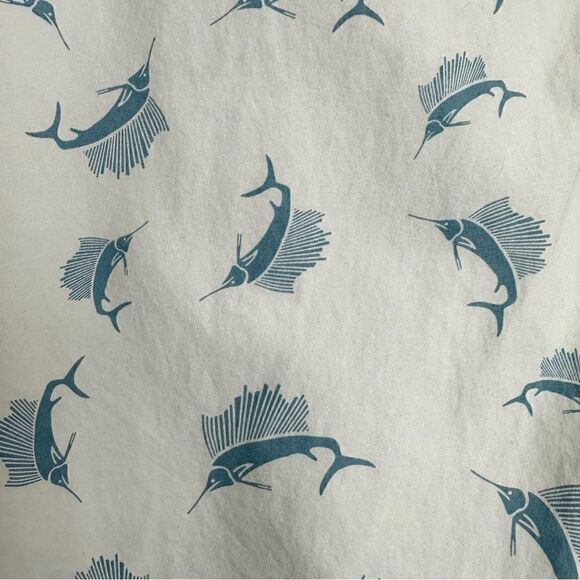 J. Crew Sword Fish Pattern Button Down Men’s Shirt - Picture 4 of 13